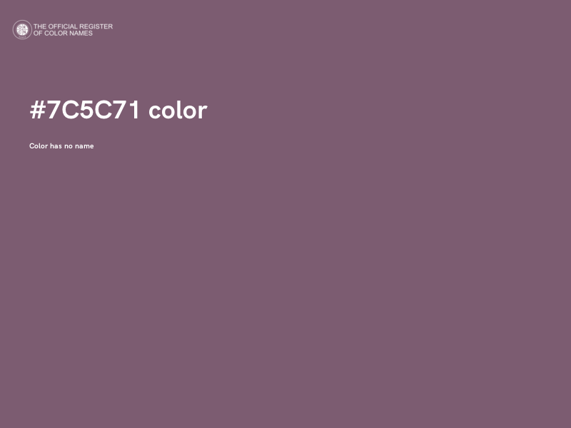 #7C5C71 color image