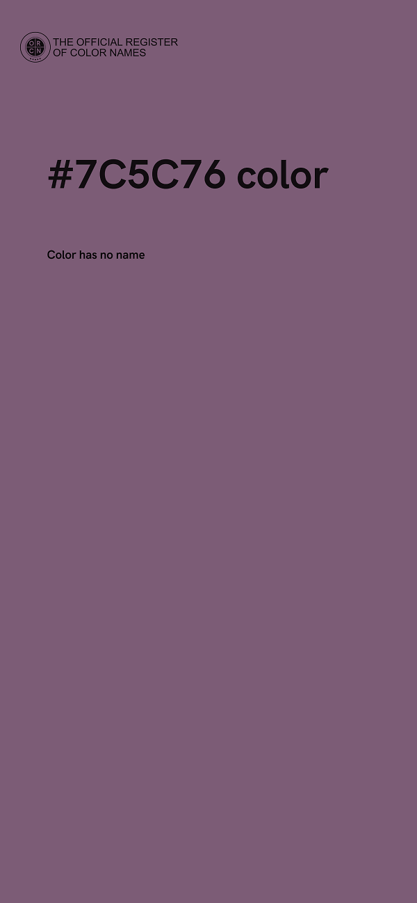 #7C5C76 color image