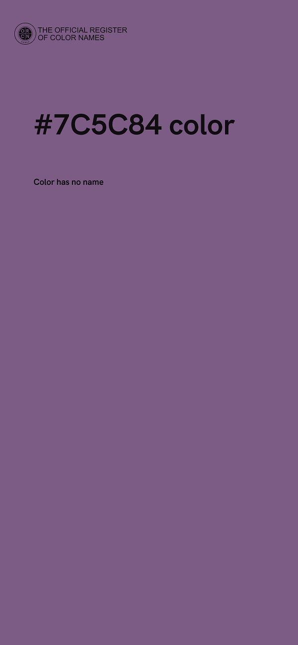 #7C5C84 color image