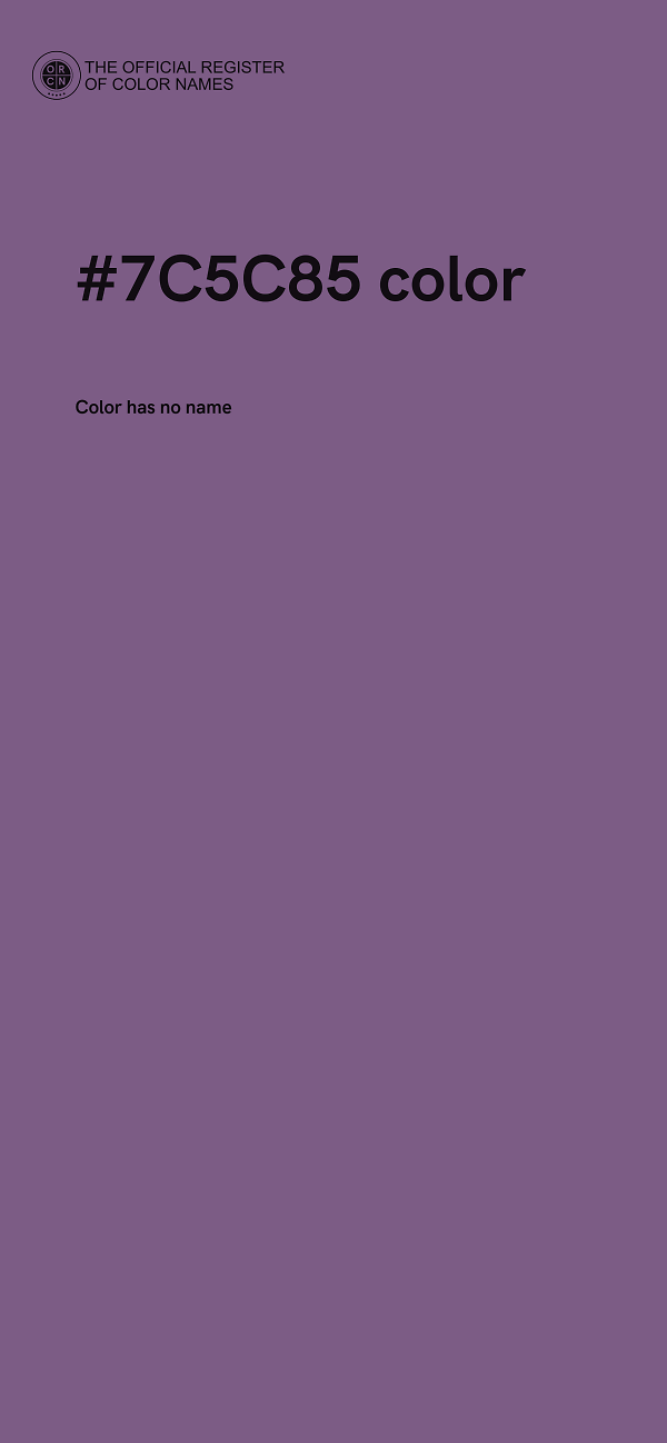 #7C5C85 color image
