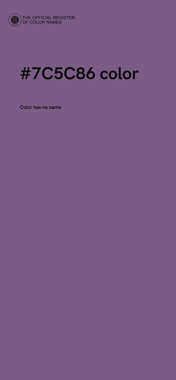 #7C5C86 color image