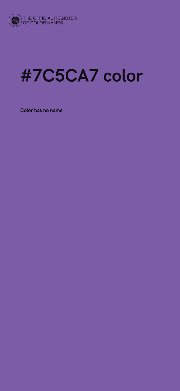 #7C5CA7 color image