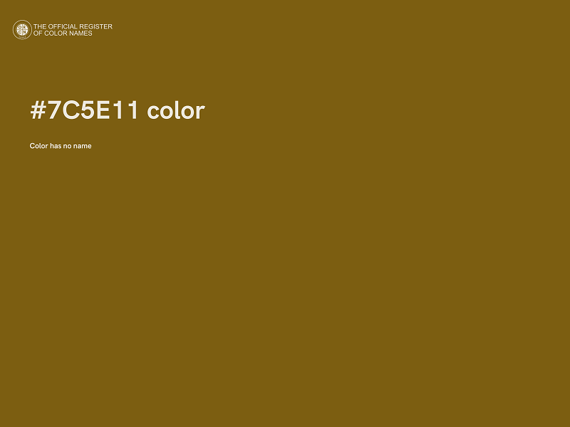 #7C5E11 color image