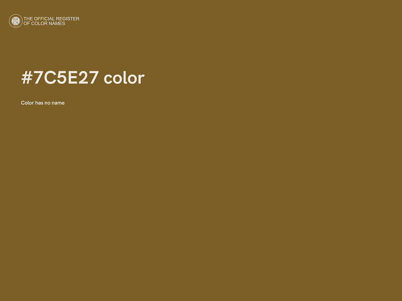 #7C5E27 color image