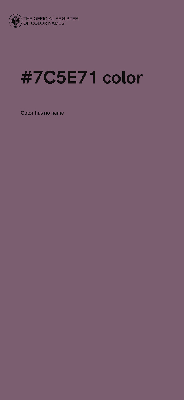 #7C5E71 color image