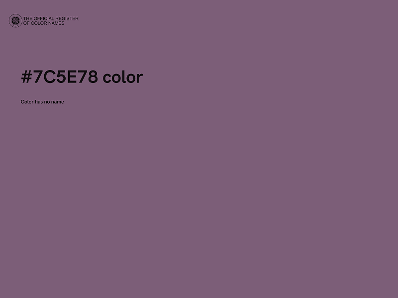 #7C5E78 color image