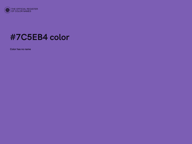 #7C5EB4 color image