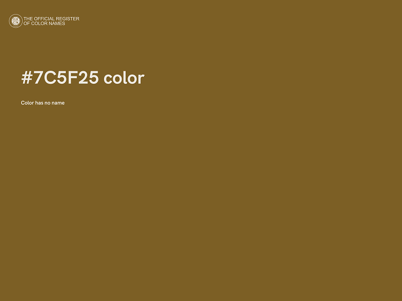 #7C5F25 color image