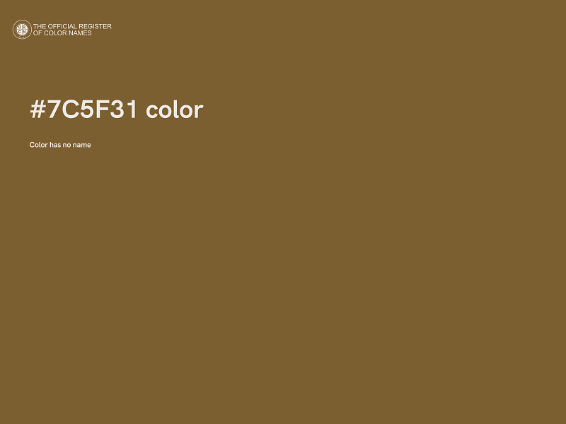 #7C5F31 color image