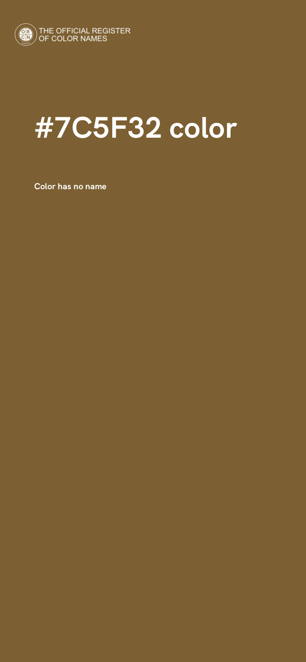 #7C5F32 color image