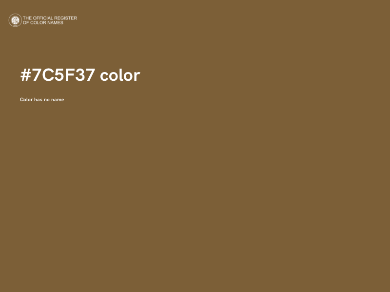 #7C5F37 color image