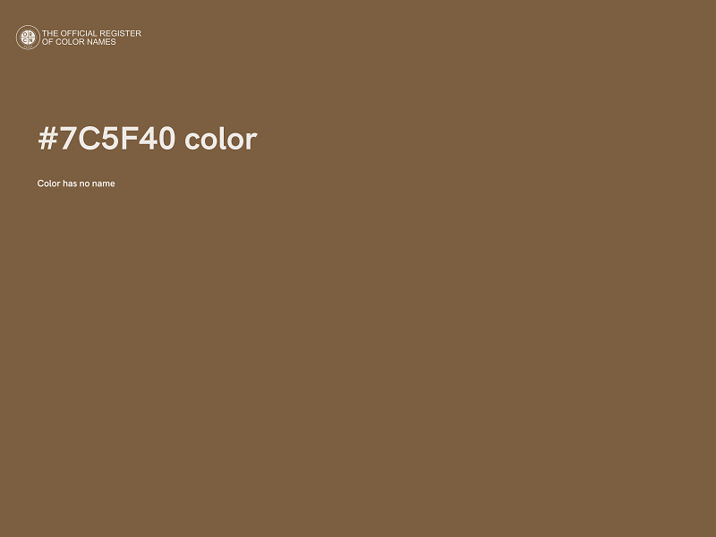 #7C5F40 color image