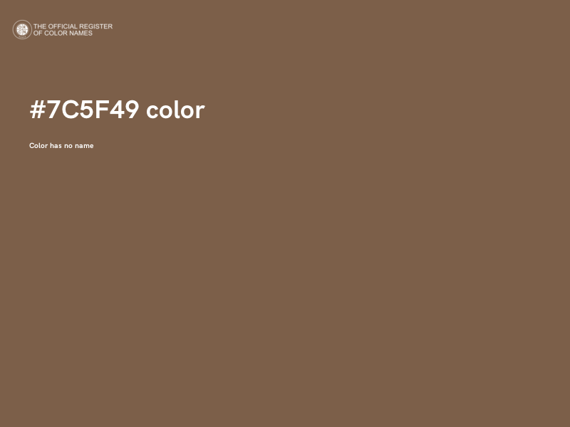 #7C5F49 color image