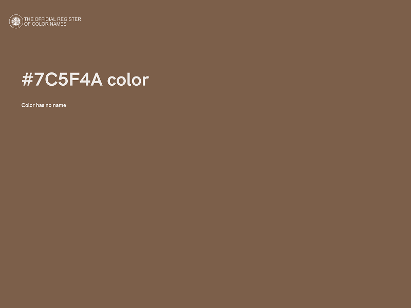 #7C5F4A color image