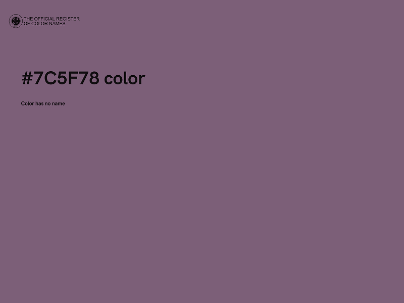 #7C5F78 color image