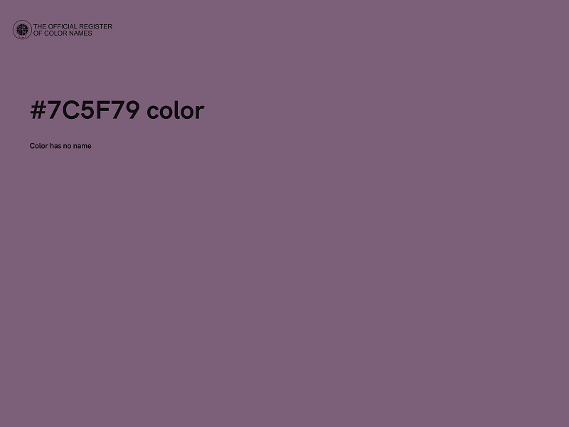 #7C5F79 color image