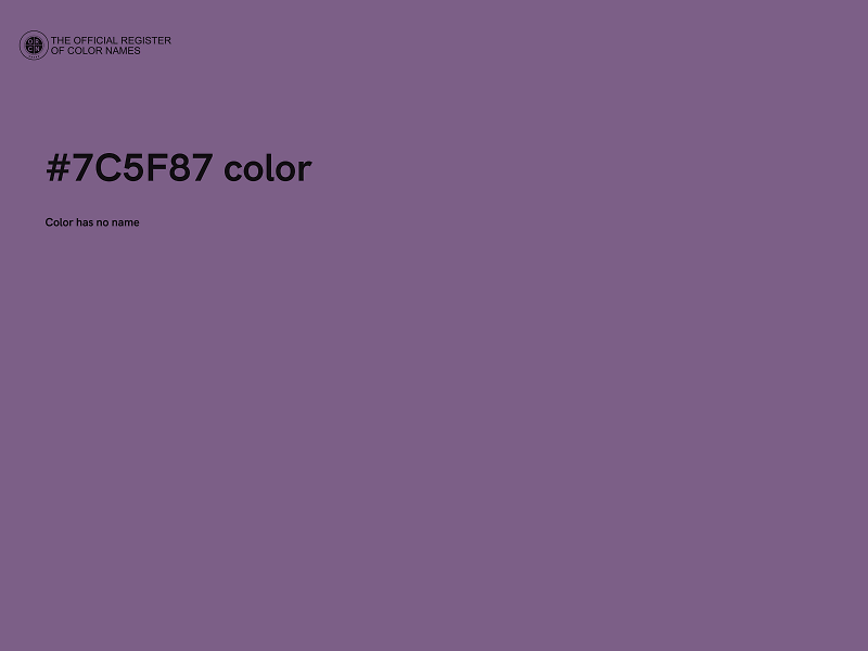 #7C5F87 color image