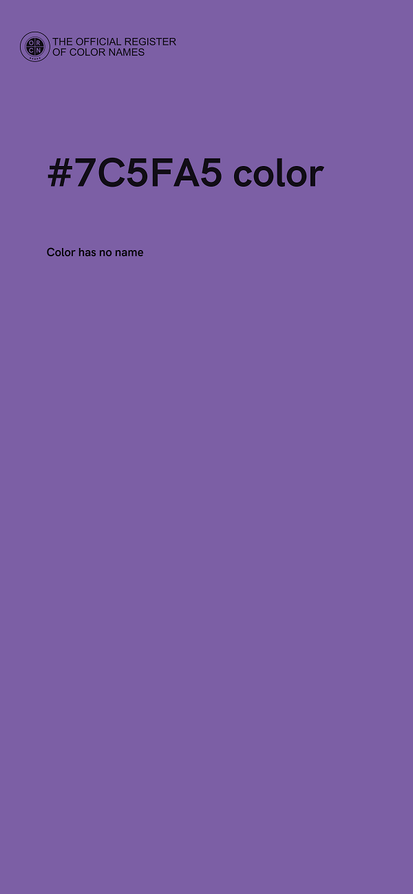 #7C5FA5 color image
