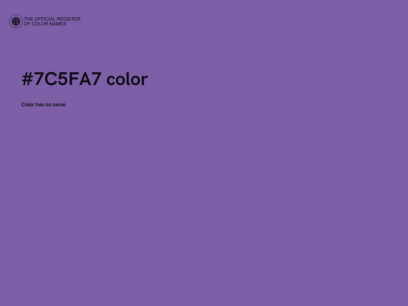 #7C5FA7 color image