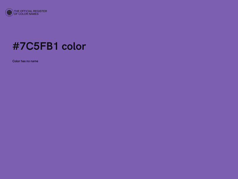 #7C5FB1 color image