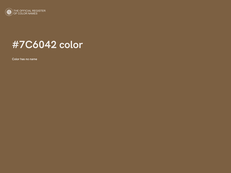 #7C6042 color image