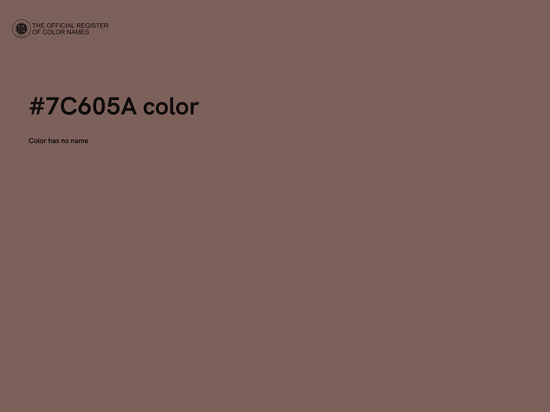 #7C605A color image