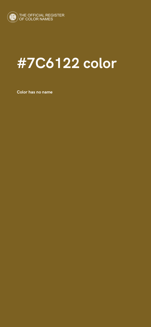 #7C6122 color image