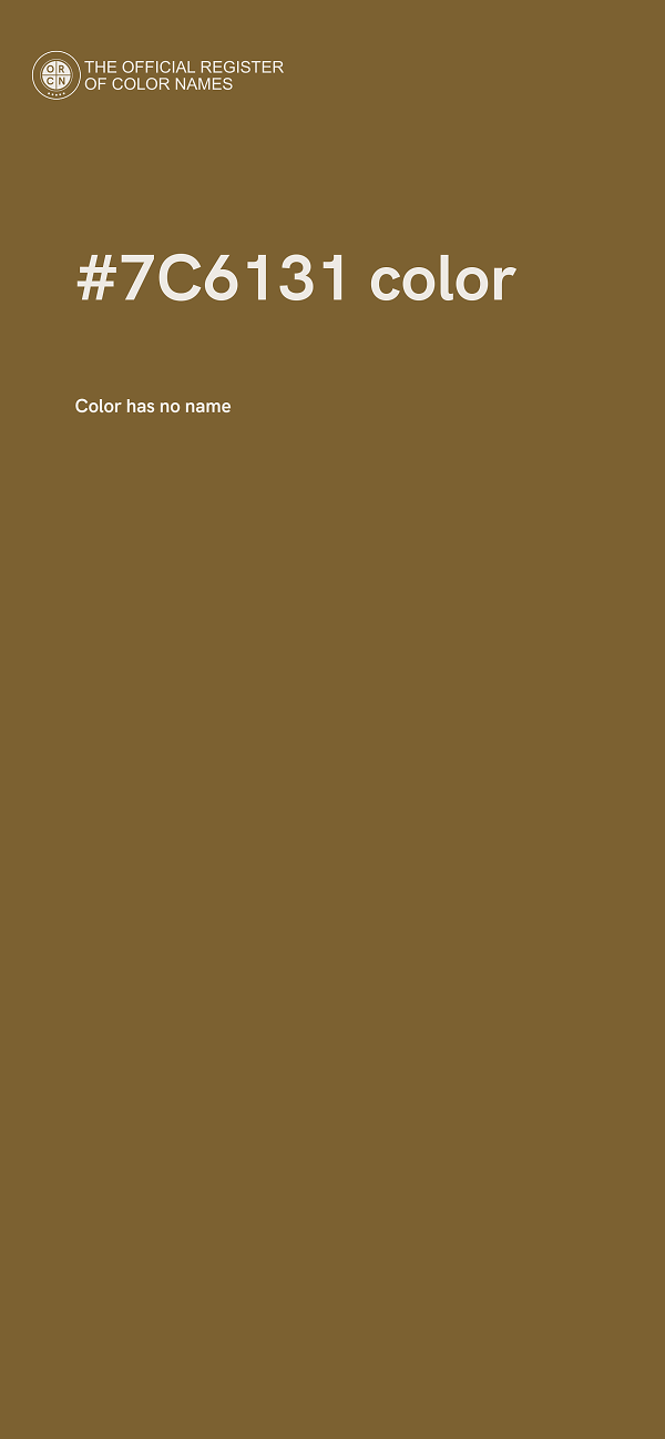 #7C6131 color image