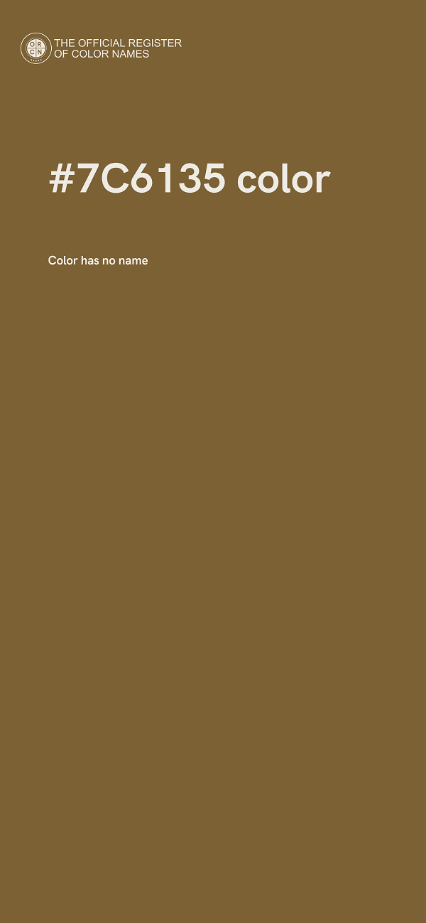 #7C6135 color image