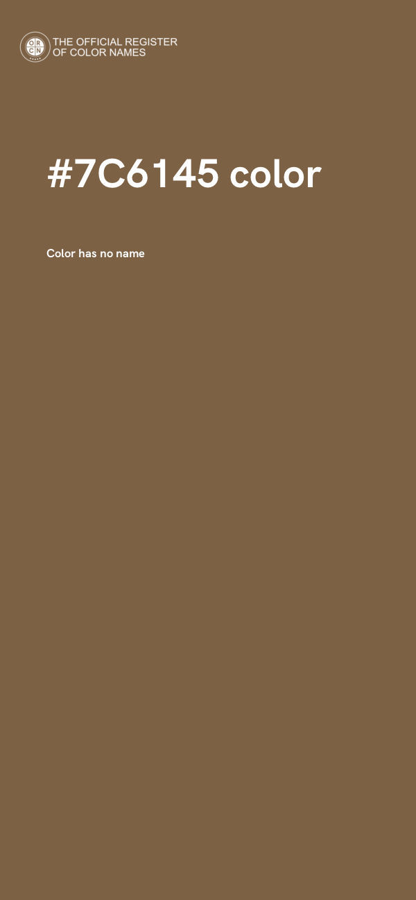 #7C6145 color image
