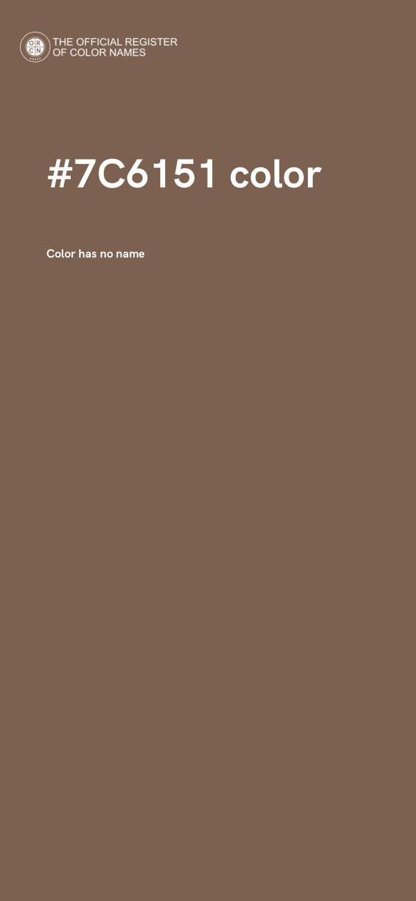 #7C6151 color image