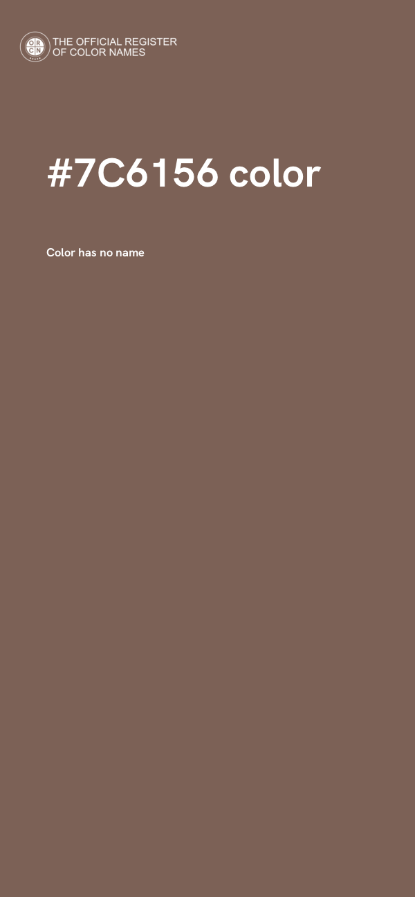 #7C6156 color image