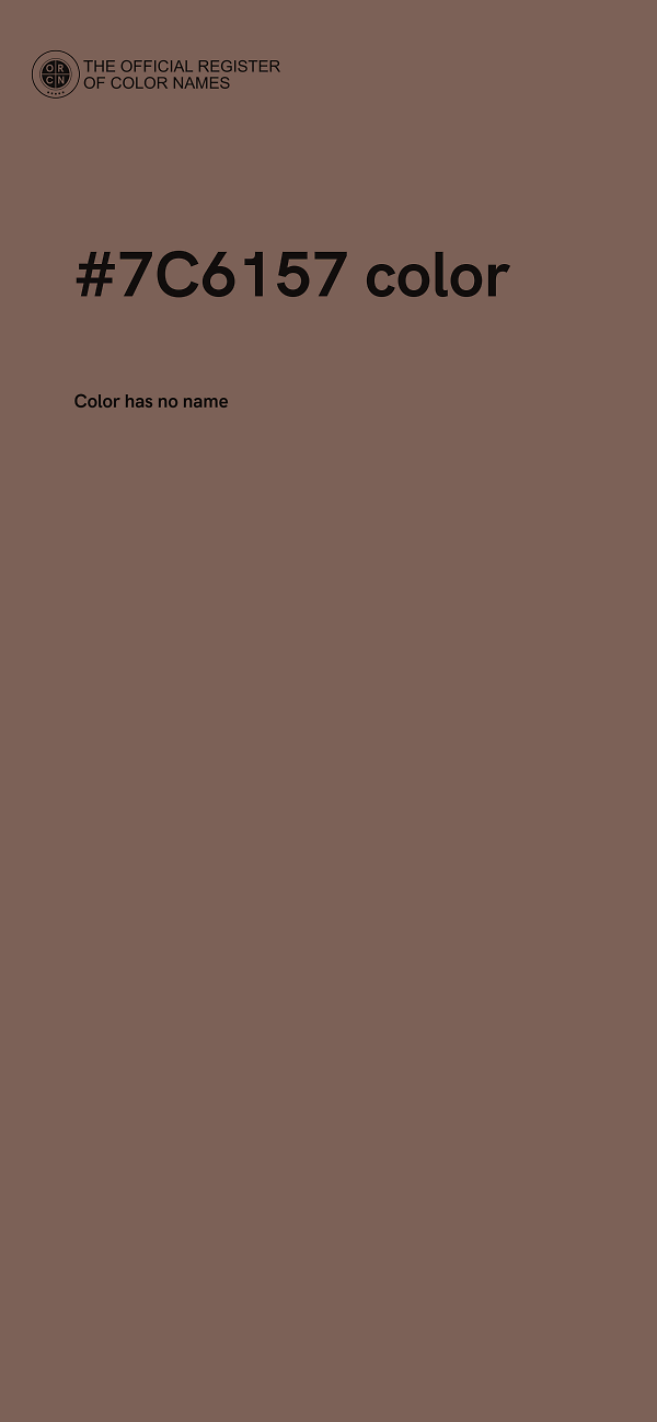 #7C6157 color image