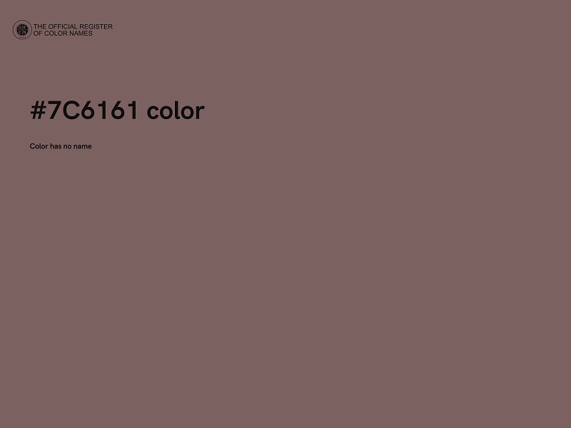 #7C6161 color image