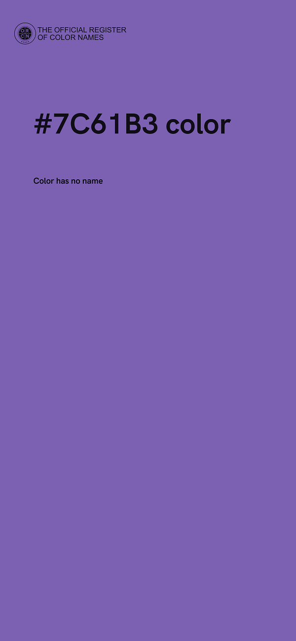 #7C61B3 color image