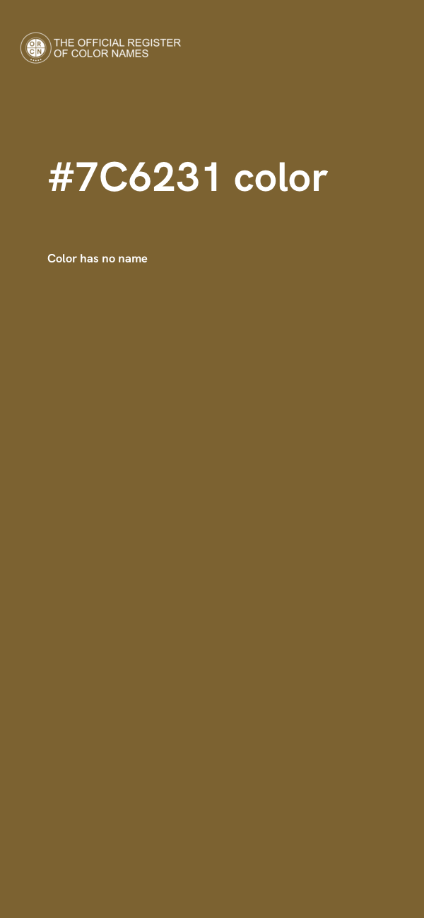 #7C6231 color image