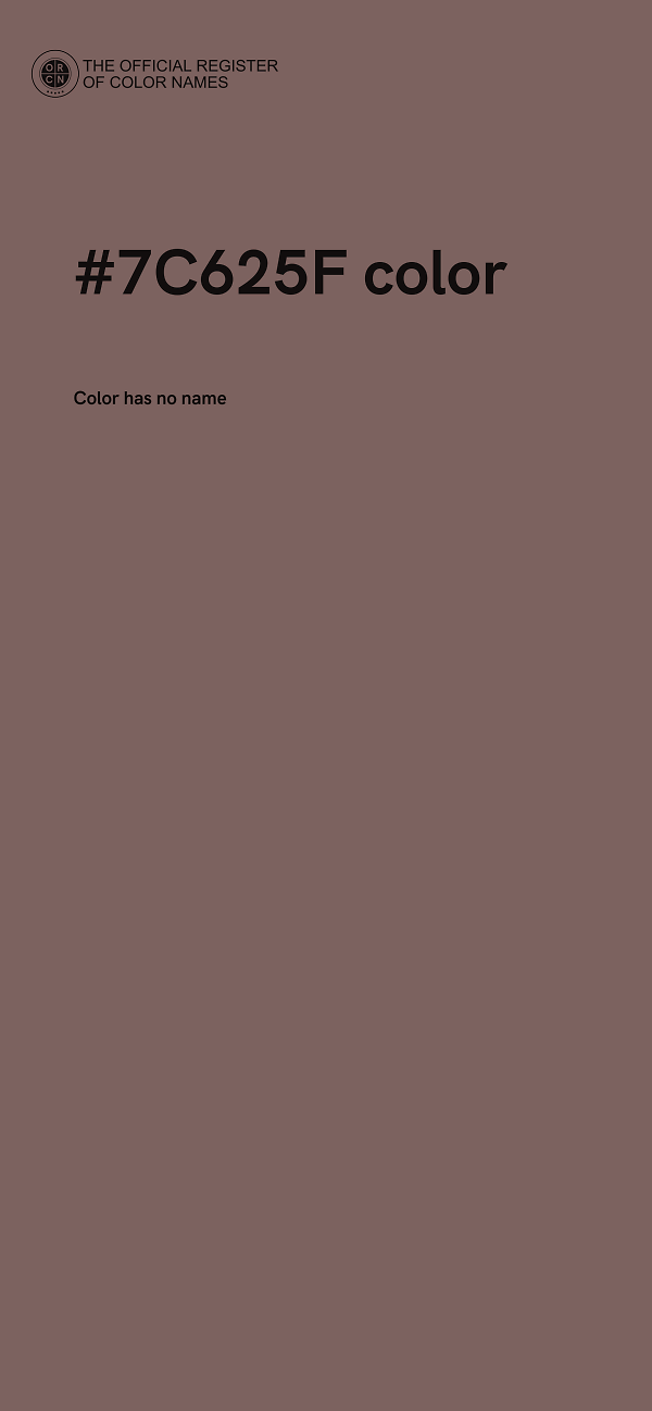 #7C625F color image