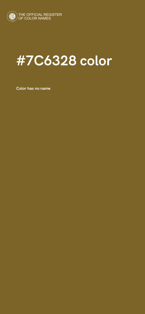 #7C6328 color image