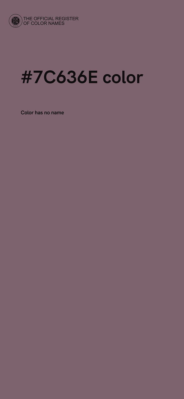 #7C636E color image