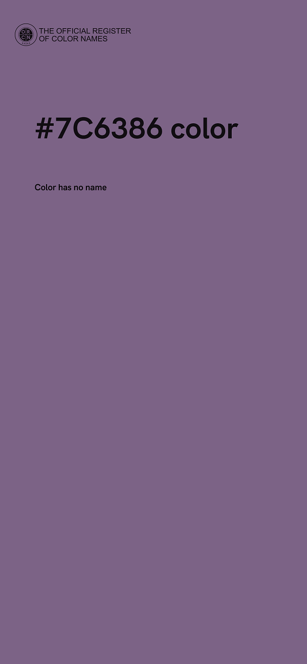 #7C6386 color image