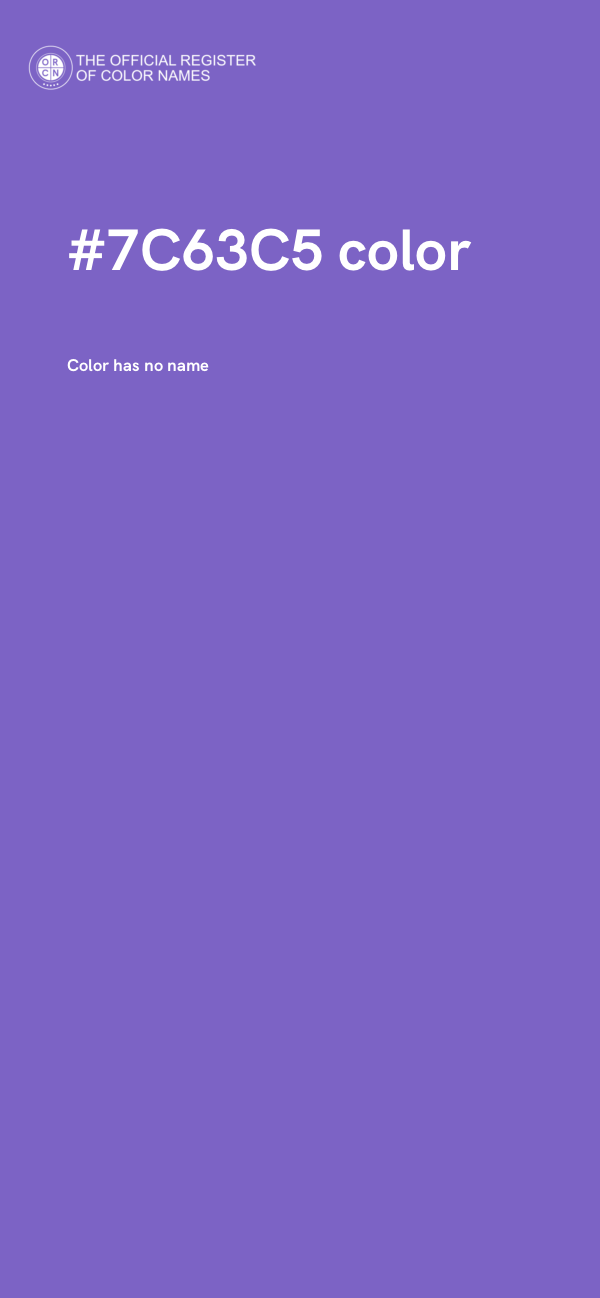 #7C63C5 color image