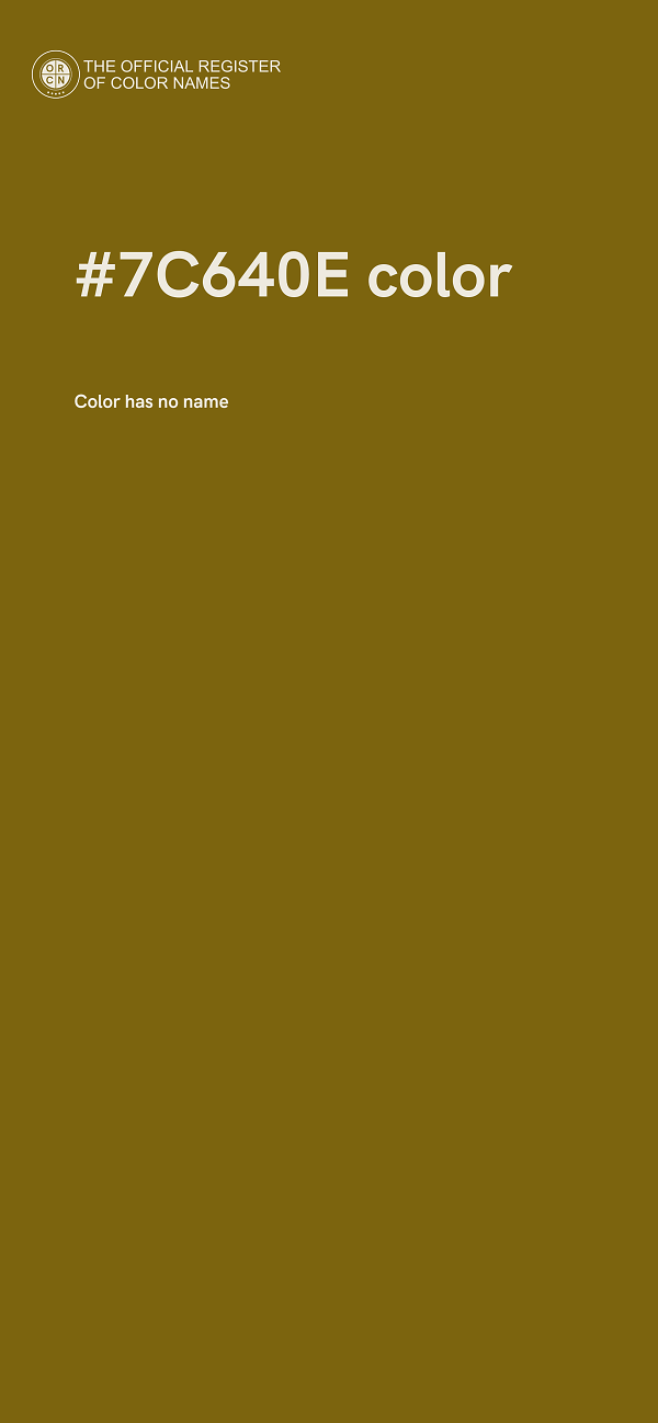#7C640E color image