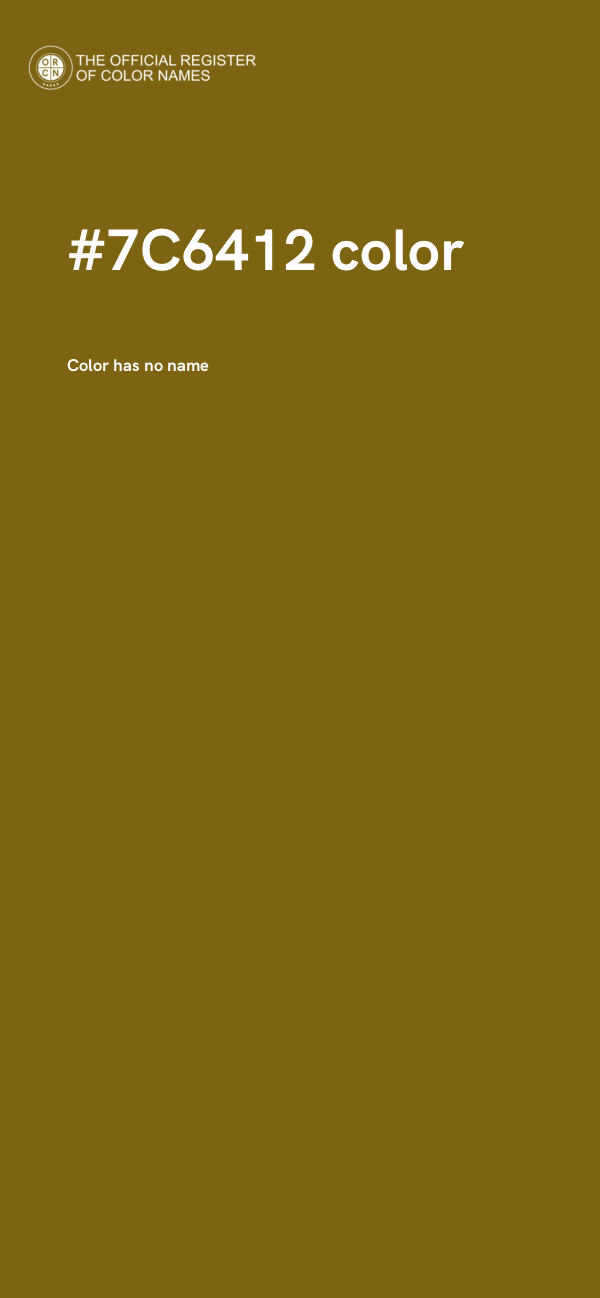 #7C6412 color image