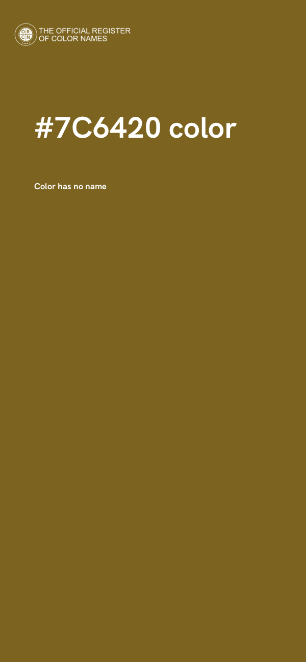 #7C6420 color image