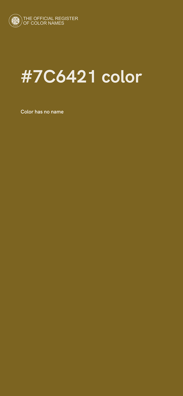 #7C6421 color image