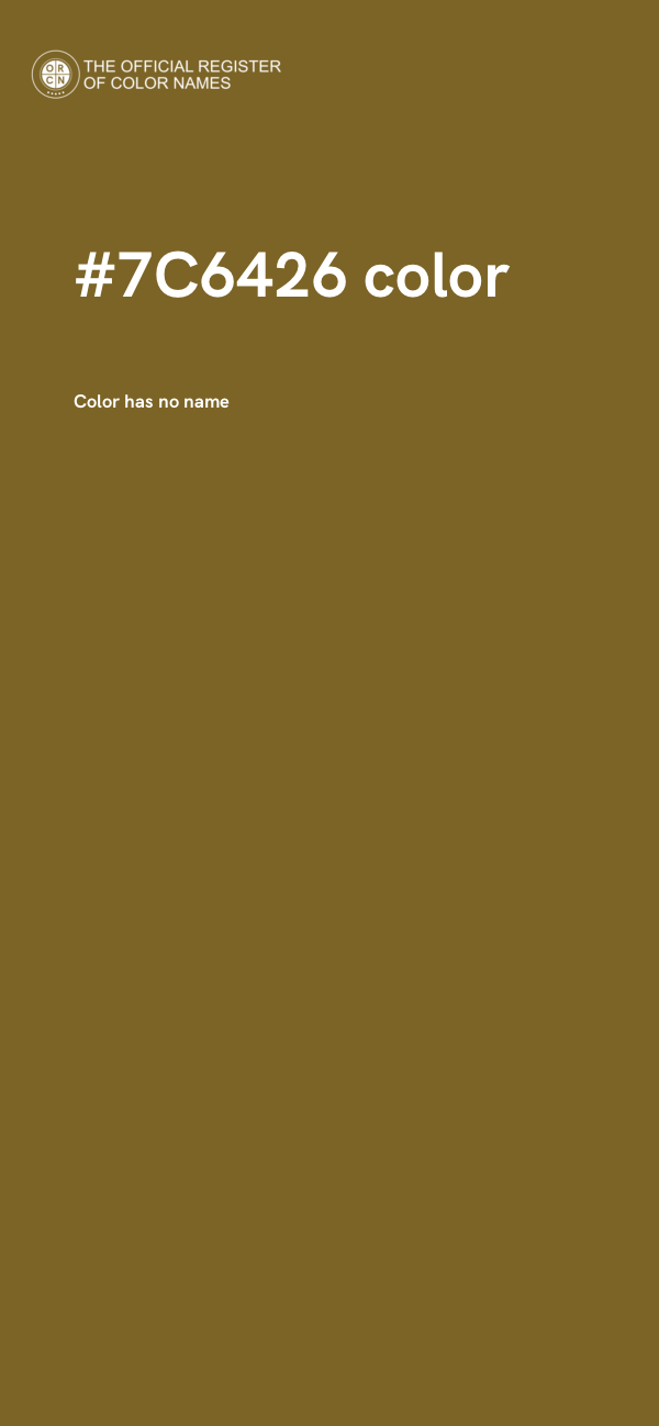 #7C6426 color image