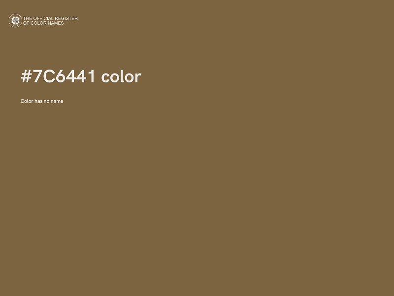 #7C6441 color image