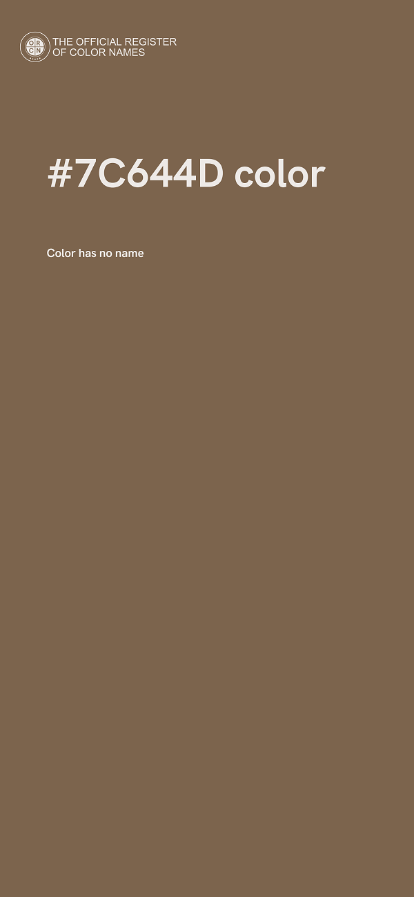 #7C644D color image