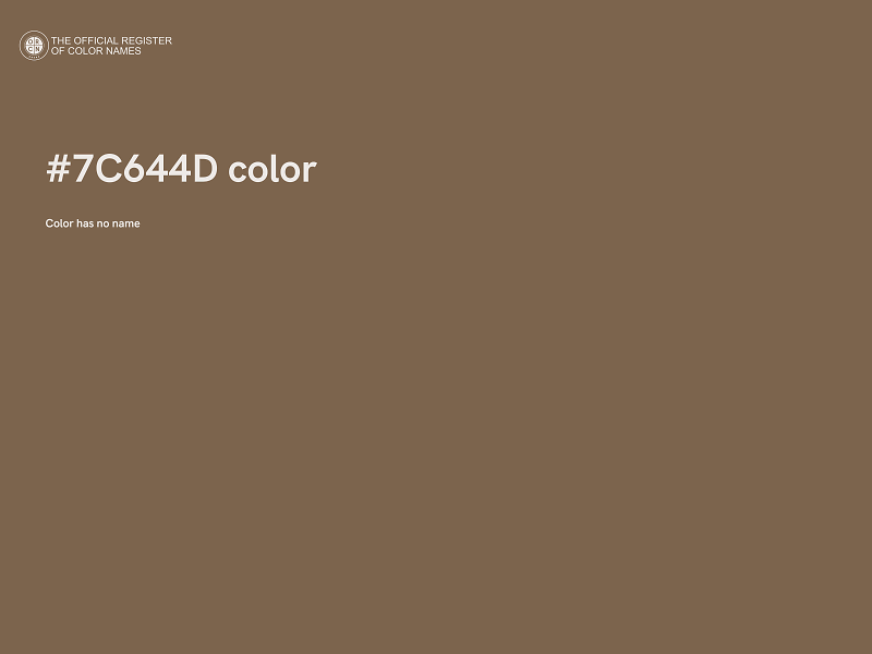 #7C644D color image