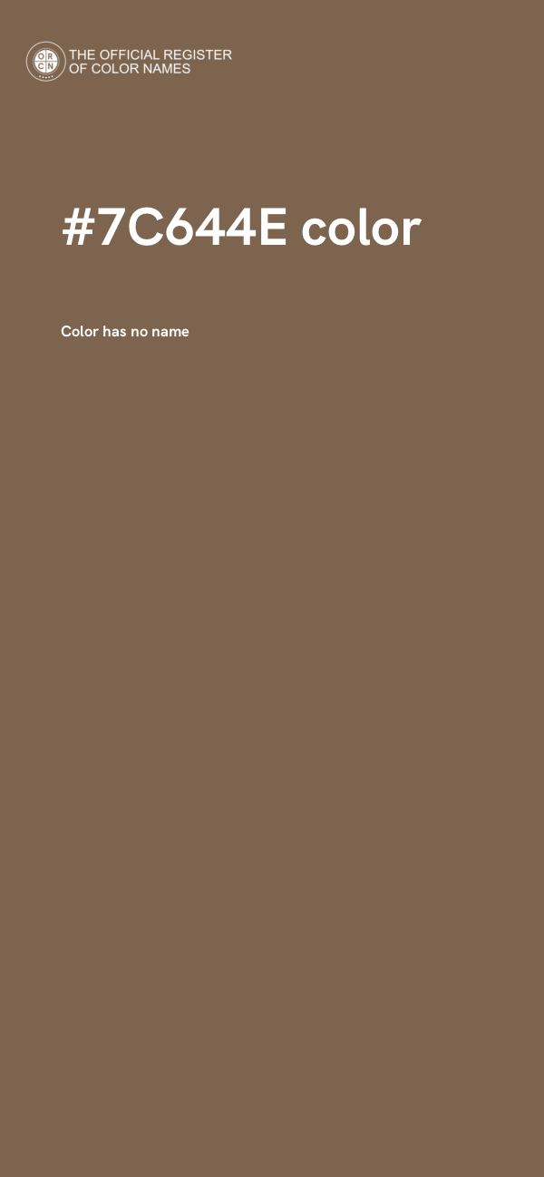 #7C644E color image